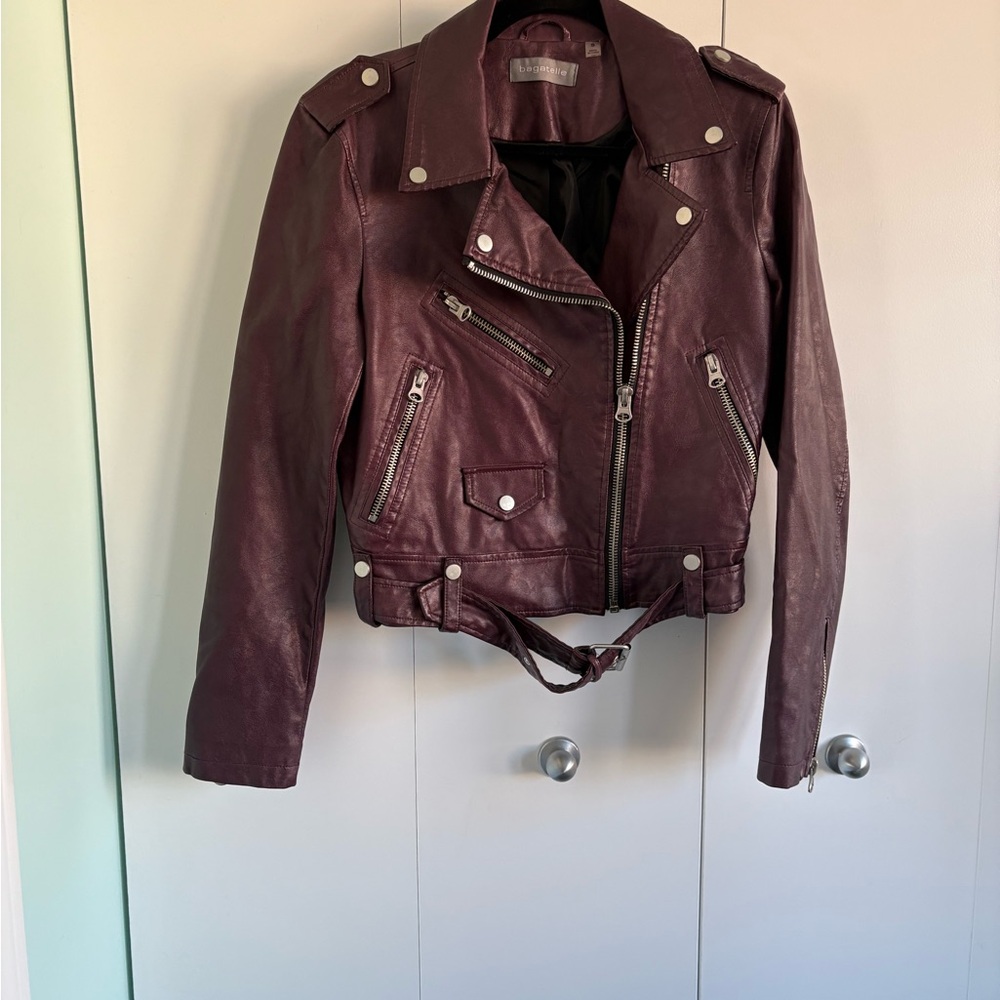Bagatelle Deep Burgundy Leather Jacket